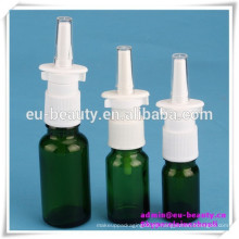 Botella nasal de vidrio de 30 ml con pulverizador nasal blanco